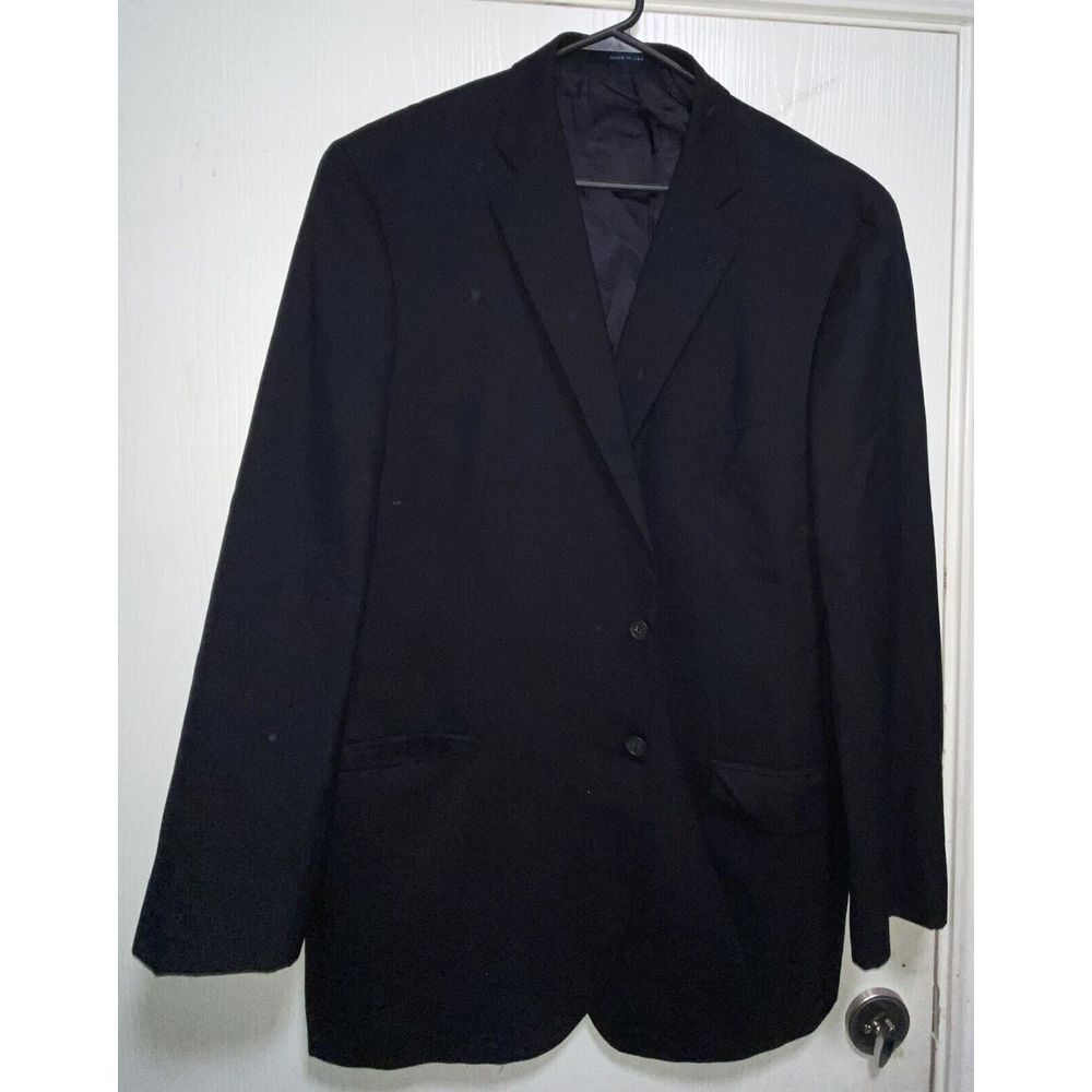 Joseph Abboud Wool Mens‎ Blazer 44L Navy 2 Button Double Vent Hopsack Jacket